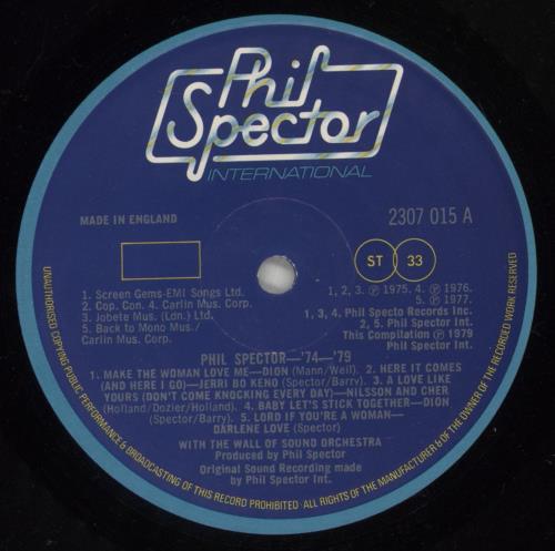Phil Spector Phil Spector 74/79 vinyl LP album (LP record) UK PSPLPPH876589