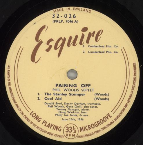 Phil Woods Pairing Off vinyl LP album (LP record) UK PWDLPPA881877