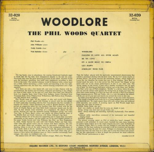 Phil Woods Woodlore vinyl LP album (LP record) UK PWDLPWO799829