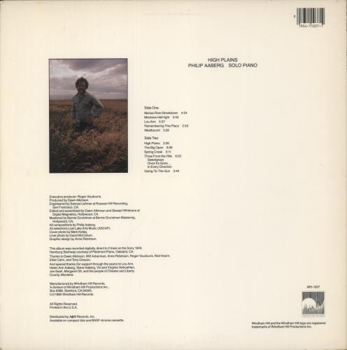Philip Aaberg High Plains vinyl LP album (LP record) US PYJLPHI892614