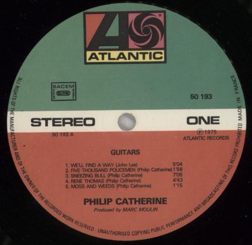 Philip Catherine Guitars vinyl LP album (LP record) French 4MULPGU877294
