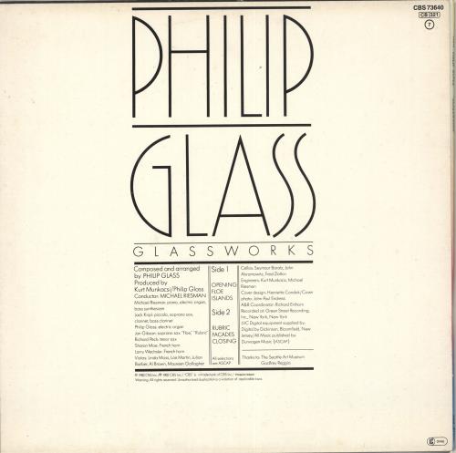 Philip Glass Glassworks vinyl LP album (LP record) Dutch PLGLPGL713970