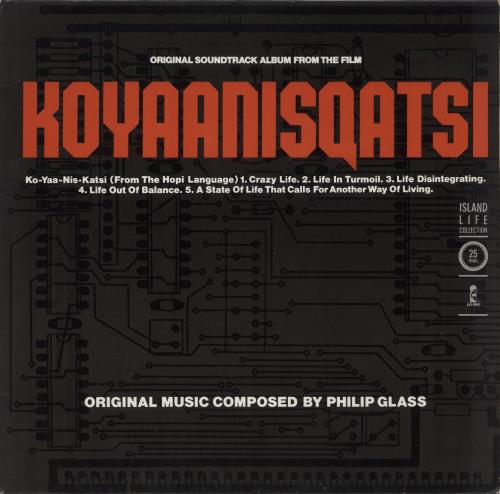 Philip Glass Koyaanisqatsi vinyl LP album (LP record) German PLGLPKO892534
