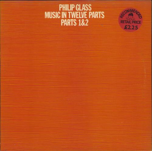 Philip Glass Music In Twelve Parts - Parts 1 & 2-promo vinyl LP album (LP record) UK PLGLPMU793877