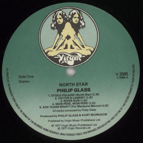 Philip Glass North Star vinyl LP album (LP record) UK PLGLPNO522062