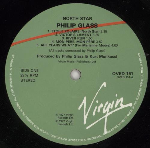 Philip Glass North Star vinyl LP album (LP record) UK PLGLPNO595778