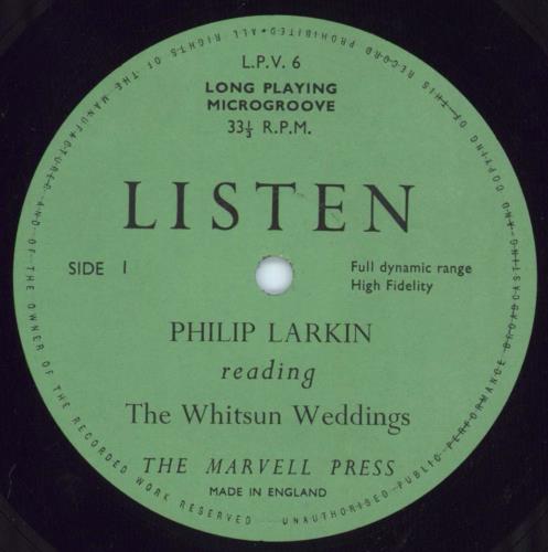 Philip Larkin The Whitsun Weddings vinyl LP album (LP record) UK 5HQLPTH799654