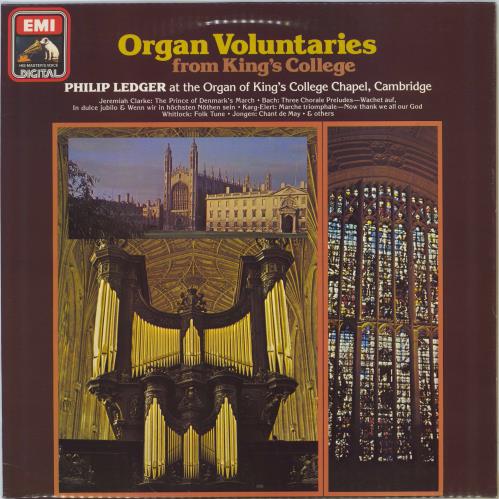 Philip Ledger Organ Voluntaries From King's vinyl LP album (LP record) UK 339LPOR778536