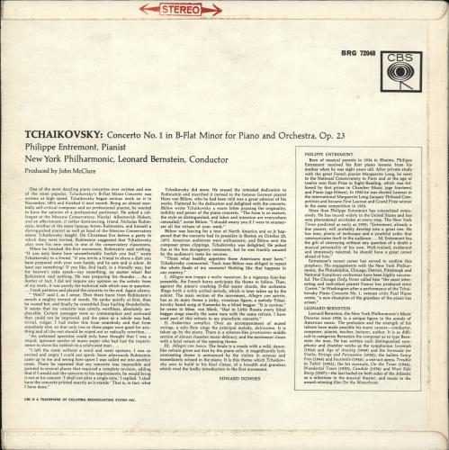 Philippe Entremont Tchaikovsky: Concerto No. 1 In B Flat For Piano & Orchestra vinyl LP album (LP record) UK QKJLPTC729216