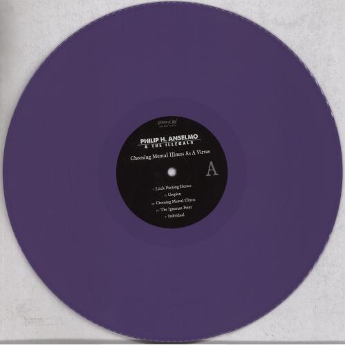 Phillip H. Anselmo & The Illegals Choosing Mental Illness As A Virtue - Purple Vinyl vinyl LP album (LP record) UK 6I4LPCH835146