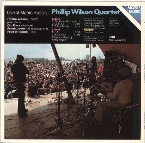 Phillip Wilson Live At Moers Festival vinyl LP album (LP record) German Q1JLPLI707011