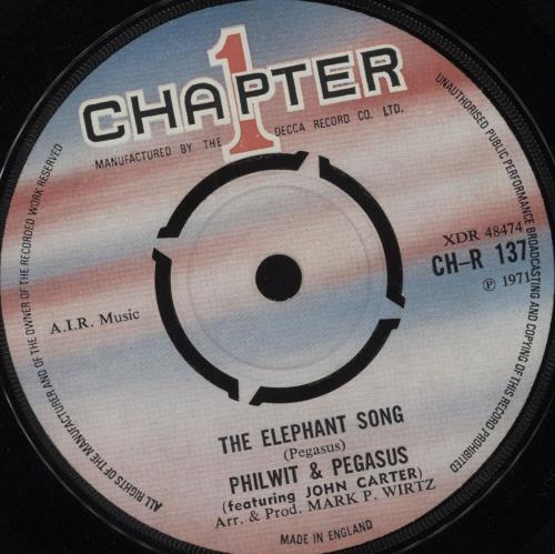 Philwit & Pegasus The Elephant Song 7" vinyl single (7 inch record / 45) UK QH107TH676417