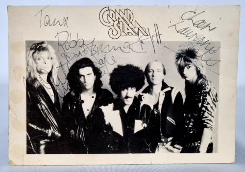 Phil Lynott Grand Slam - Signed Postcard memorabilia UK LYNMMGR723508