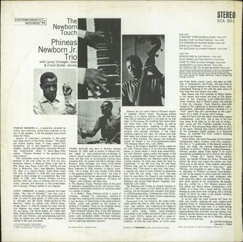 Phineas Newborn Jr. The Newborn Touch vinyl LP album (LP record) US PNJLPTH804914