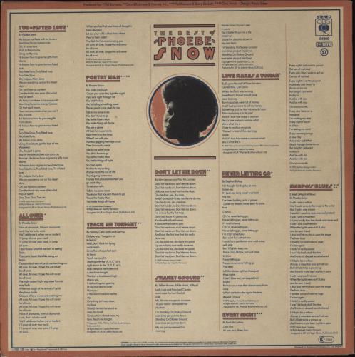 Phoebe Snow The Best Of Phoebe Snow vinyl LP album (LP record) UK PHOLPTH676222