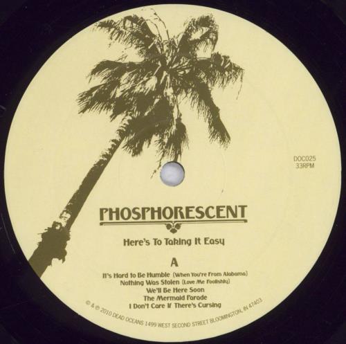 Phosphorescent Here's To Taking It Easy vinyl LP album (LP record) US 2HZLPHE830507