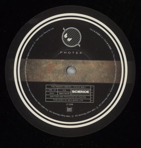 Photek The Hidden Camera 2-LP vinyl record set (Double LP Album) UK PHK2LTH886525