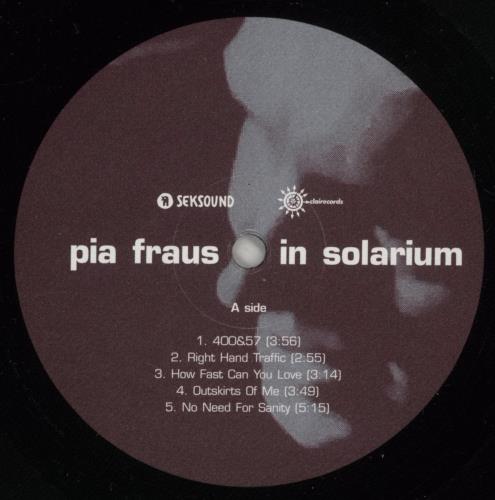 Pia Fraus In Solarium vinyl LP album (LP record) Estonian 9MCLPIN874488