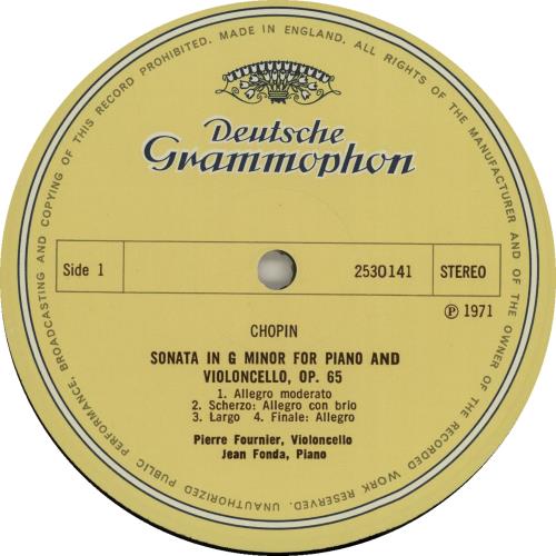 Pierre Fournier & Jean Fonda Frdric Chopin & Csar Franck: 2 Sonaten vinyl LP album (LP record) UK QIELPFR651540