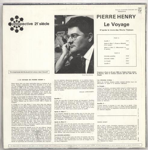 Pierre Henry Le Voyage vinyl LP album (LP record) French PIHLPLE339454