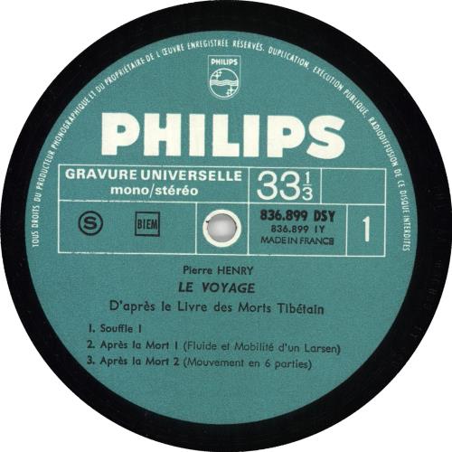 Pierre Henry Le Voyage vinyl LP album (LP record) French PIHLPLE339454