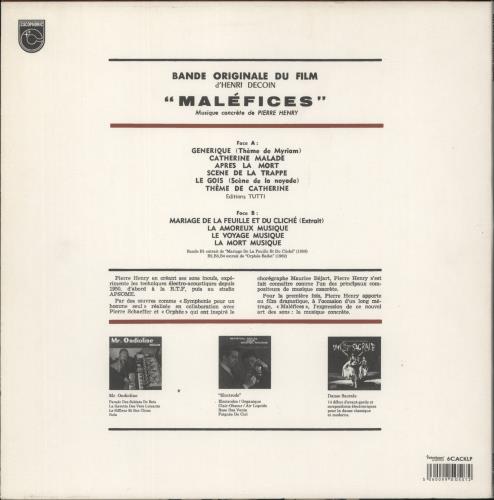 Pierre Henry Malefices vinyl LP album (LP record) UK PIHLPMA887292