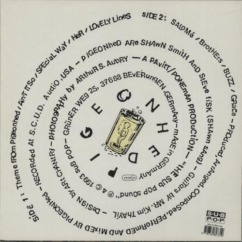 Pigeonhed Pigeonhed vinyl LP album (LP record) German PF4LPPI665418