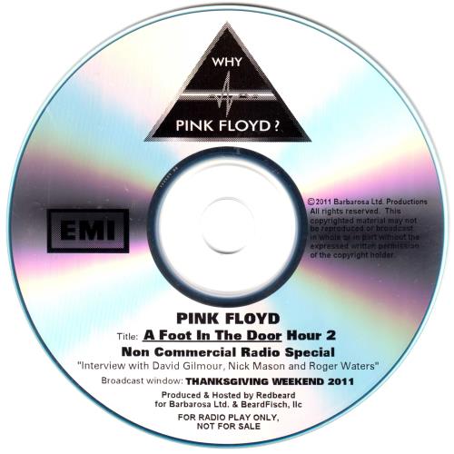 Pink Floyd A Foot In The Door - Non Commercial Radio Special - Hour 2 CD-R acetate US PINCRAF668503