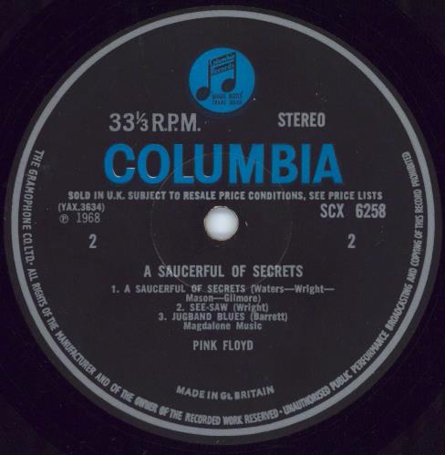 Pink Floyd A Saucerful Of Secrets - 1st vinyl LP album (LP record) UK PINLPAS69940