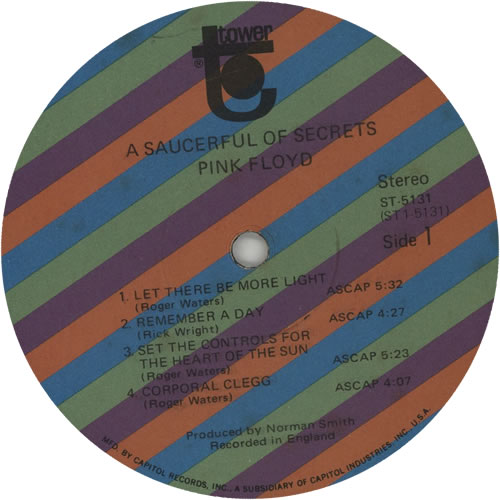 Pink Floyd A Saucerful Of Secrets - 2nd vinyl LP album (LP record) US PINLPAS79581