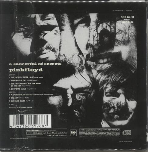 Pink Floyd A Saucerful Of Secrets CD album (CDLP) Japanese PINCDAS543139
