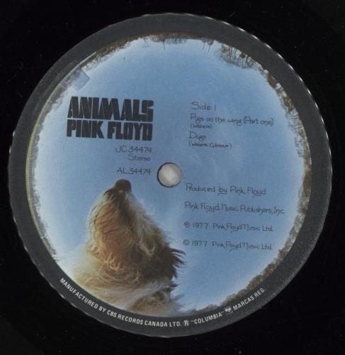 Pink Floyd Animals - 1st vinyl LP album (LP record) Canadian PINLPAN409672