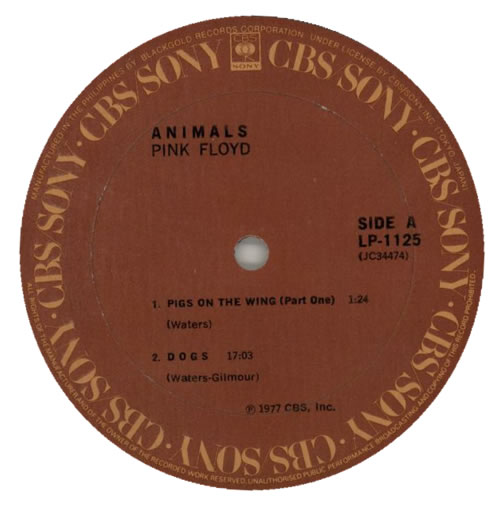 Pink Floyd Animals vinyl LP album (LP record) Philippino PINLPAN589204