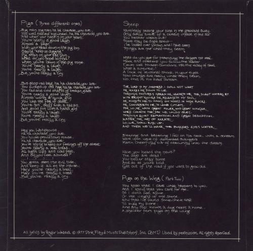 Pink Floyd Animals vinyl LP album (LP record) Japanese PINLPAN831168