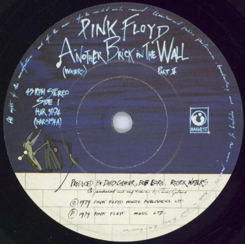 Pink Floyd Another Brick In The Wall - Solid + P/S 7" vinyl single (7 inch record / 45) UK PIN07AN768778
