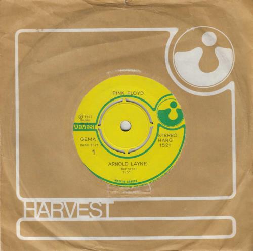 Pink Floyd Arnold Layne + Sleeve 7" vinyl single (7 inch record / 45) Greek PIN07AR279481