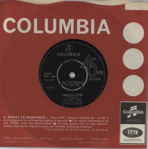 Pink Floyd Arnold Layne - 4pr - EX 7" vinyl single (7 inch record / 45) UK PIN07AR737362