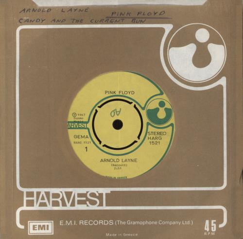 Pink Floyd Arnold Layne - wos 7" vinyl single (7 inch record / 45) Greek PIN07AR811701