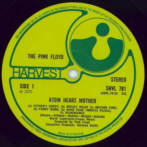 Pink Floyd Atom Heart Mother - 1st A-2G / B-3 - EX vinyl LP album (LP record) UK PINLPAT769504