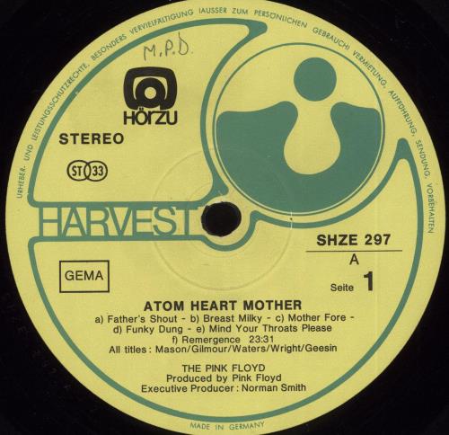 Pink Floyd Atom Heart Mother - Horzu vinyl LP album (LP record) German PINLPAT707946
