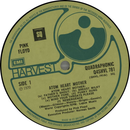 Pink Floyd Atom Heart Mother - Quad - 1st - EX vinyl LP album (LP record) UK PINLPAT67767