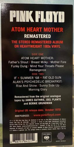 Pink Floyd Atom Heart Mother - Remastered 180 Gram - Sealed vinyl LP album (LP record) UK PINLPAT874021