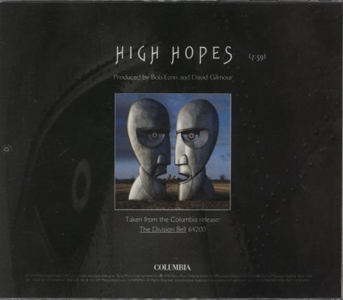 Pink Floyd High Hopes CD single (CD5 / 5") US PINC5HI37506