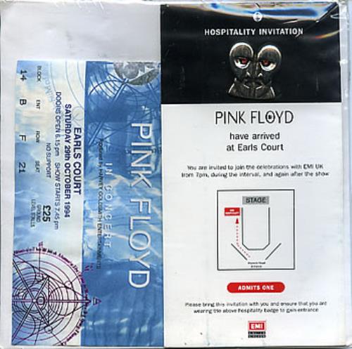 Pink Floyd Hospitality Invitation Pack memorabilia UK PINMMHO66677