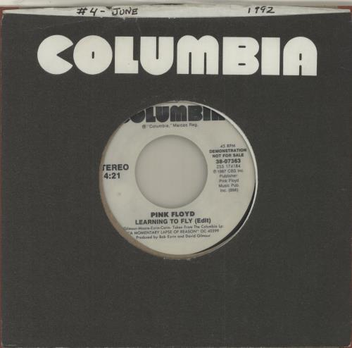 Pink Floyd Learning To Fly 7" vinyl single (7 inch record / 45) US PIN07LE151428