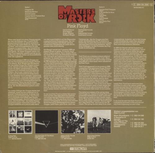 Pink Floyd Masters Of Rock - 1st vinyl LP album (LP record) German PINLPMA109670