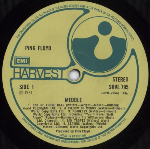 Pink Floyd Meddle - 1st [a] - VG/EX vinyl LP album (LP record) UK PINLPME583435