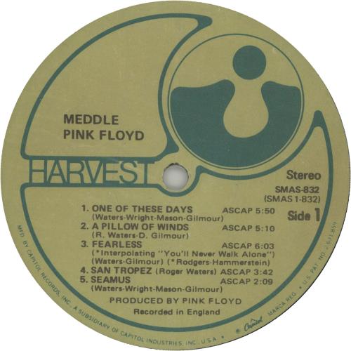 Pink Floyd Meddle - 1st vinyl LP album (LP record) US PINLPME380262