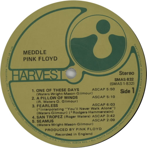 Pink Floyd Meddle - 3rd vinyl LP album (LP record) US PINLPME600795