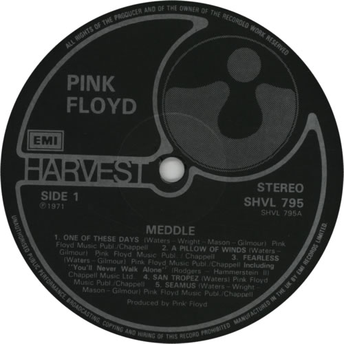Pink Floyd Meddle - 6th vinyl LP album (LP record) UK PINLPME278546